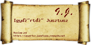 Igyártó Jusztusz névjegykártya